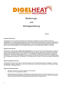 Digel Heat - Infrarotheizungen - G&uuml;nstig mit Strom heizen durch