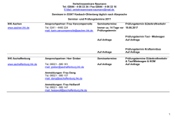 IHK Pr&uuml;fungstermine - Fachschule Naumann