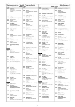 Wochenvorschauen KW06+07