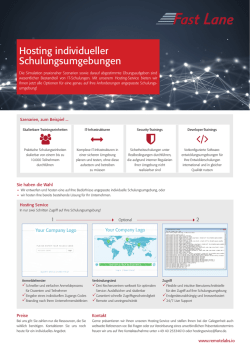 Hosting individueller Schulungsumgebungen