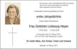 Frau Gretchen Limbourg-Heyen - Grenz-Echo