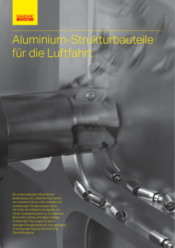 Aluminium-Strukturbauteile für die Luftfahrt