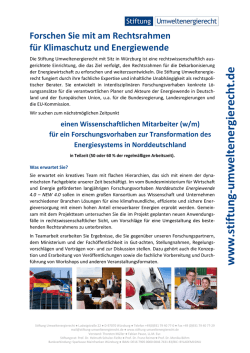 Einen Wissenschaftlichen Mitarbeiter (w/m)