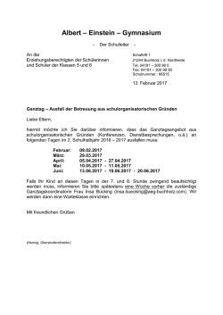 Ausfall Ganztag 16-17 2 Halbjahr - AEG