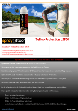 Flyer Sprayttoo Tattoo Protection in deutsch