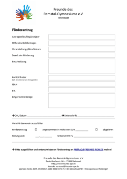 Download: F&ouml;rderantrag - F&ouml;rderverein Freunde des Remstal