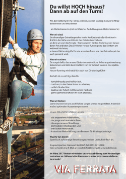 Du willst HOCH hinaus? Dann ab auf den Turm!