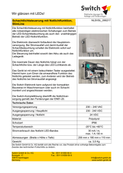 Datenblatt LED-Schachtlichtsteuerung mit