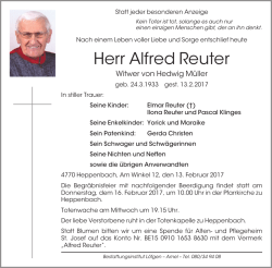Herr Alfred Reuter - Grenz-Echo