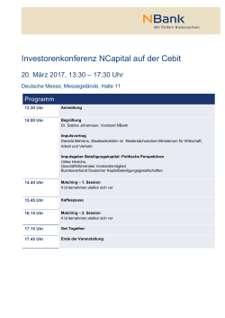 Investorenkonferenz NCapital auf der Cebit