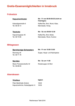 Gratis essen - Innsbruck