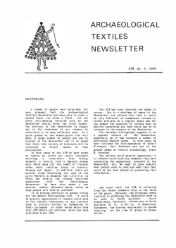 ATN 3 - Archaeological Textiles Newsletter