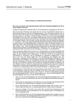 Drucksachen allgemein - Nieders&auml;chsischer Landtag