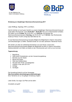 Einladung zu SVV 2017 - Stamm Konradstein Weilburg