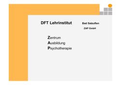 DFT Lehrinstitut - ZAP GmbH – Psychologisches Lehrinstitut Bad
