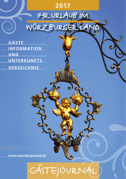 Gästejournal 2017 - im Würzburger Land