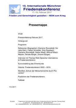 Digitale Pressemappe Stand 15.2.2017