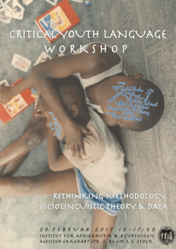 Critical Youth Language Workshop