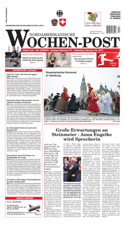 Gro&szlig;e Erwartungen an Steinmeier