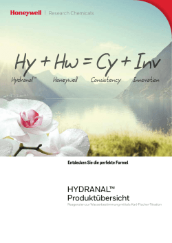 HYDRANAL&trade; Produkt&uuml;bersicht - lab