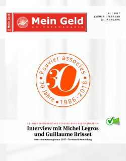 zum PDF - Anlegermagazin Mein Geld