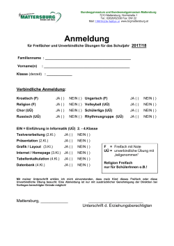 Anmeldung - BRG Mattersburg