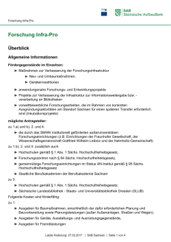Forschung Infra-Pro - Sächsische Aufbaubank