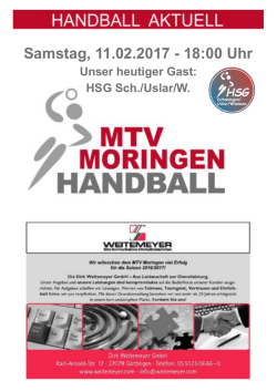Hallenheft 11.02.17 (vs. Uslar)