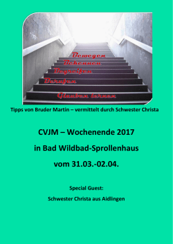 CVJM – Wochenende 2017 in Bad Wildbad