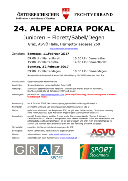 24. alpe adria pokal - Steiermärkischer Landesfechtclub Graz