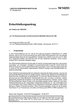 Entschließungsantrag - Landtag NRW