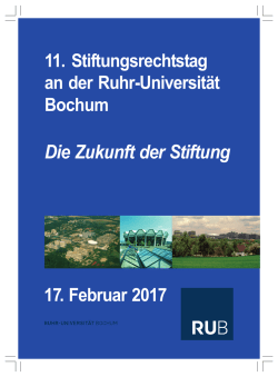 Flyer 11. Stiftungsrechtstag - Ruhr