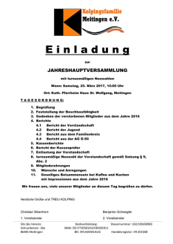 E i n l a d u n g