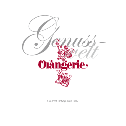 Gourmet-Höhepunkte 2017 - Orangerie Timmendorfer Strand