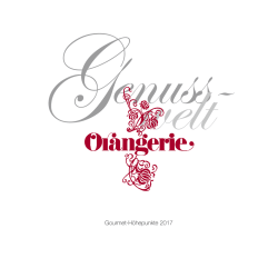 Gourmet-H&ouml;hepunkte 2017 - Orangerie Timmendorfer Strand