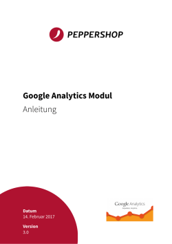 Google Analytics Modul Anleitung