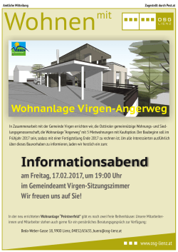 Infoabend - Gemeinde Virgen