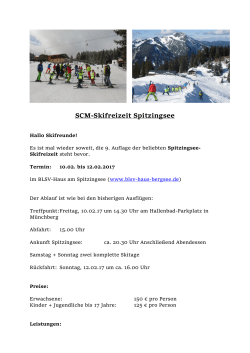 Skifreizeit - Skiclub Münchberg
