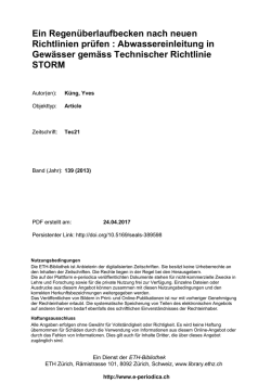 Ein Regen&uuml;berlaufbecken nach neuen Richtlinien - E