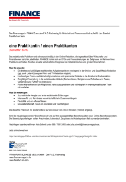 eine Praktikantin / einen Praktikanten