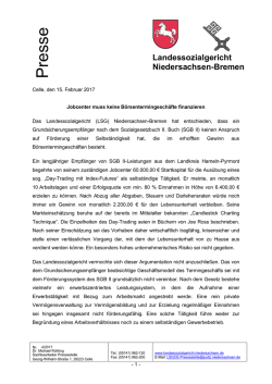 Jobcenter muss keine B&ouml;rsentermingesch&auml;fte finanzieren