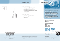 Referenten Einladung - Dr. Falk Pharma GmbH