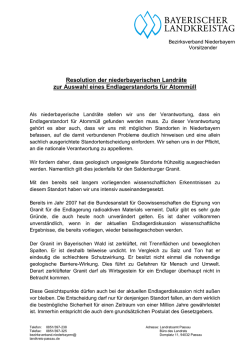 im Rahmen einer Resolution