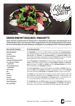 Graved Rind mit Haselnuss-Vinaigrette