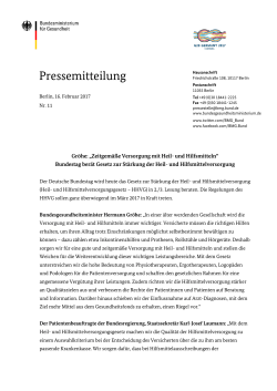 Pressemitteilung: Bundestag berät Gesetz zur Stärkung der Heil
