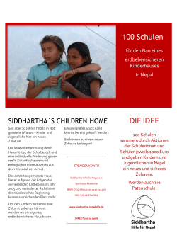 100 Schulen - Siddhartha – Hilfe für Nepal eV
