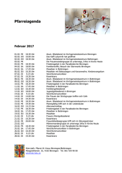 Agenda feb. 17 - kath. Kirchgemeinde Binningen