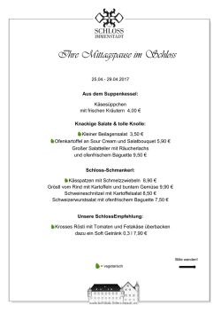 Ihre Mittagspause im Schloss