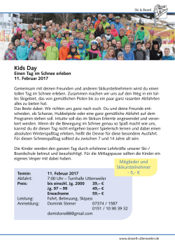 Kids Day - Skiwelt Uttenweiler