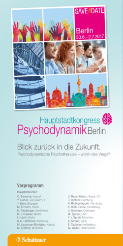 PsychodynamikBerlin - Hauptstadtkongress Psychodynamik